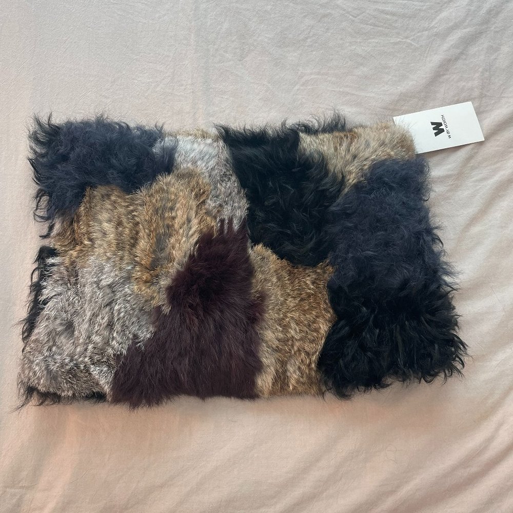 W By Worth NWT Multicolor Rabbit Fur Loop Scarf | Size OS